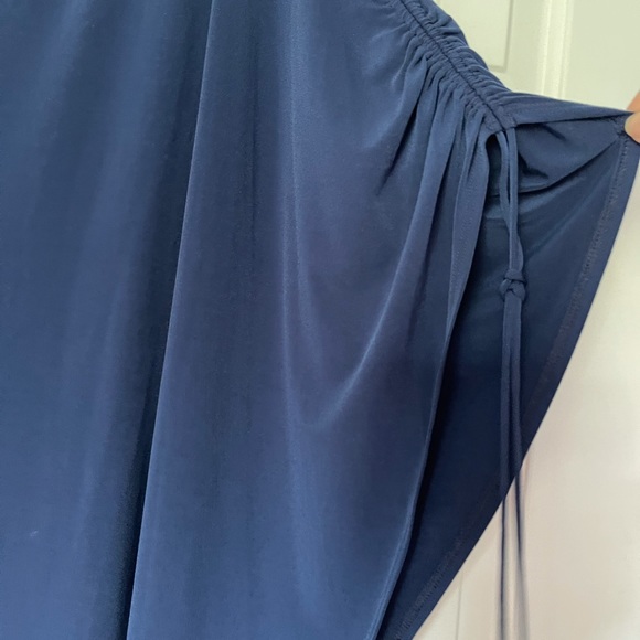 H Halston blue oversized batwing dress Medium - Picture 9 of 10